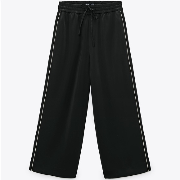 Zara Pants & Jumpsuits Zara Silky Wide Leg Pajama Style Pants